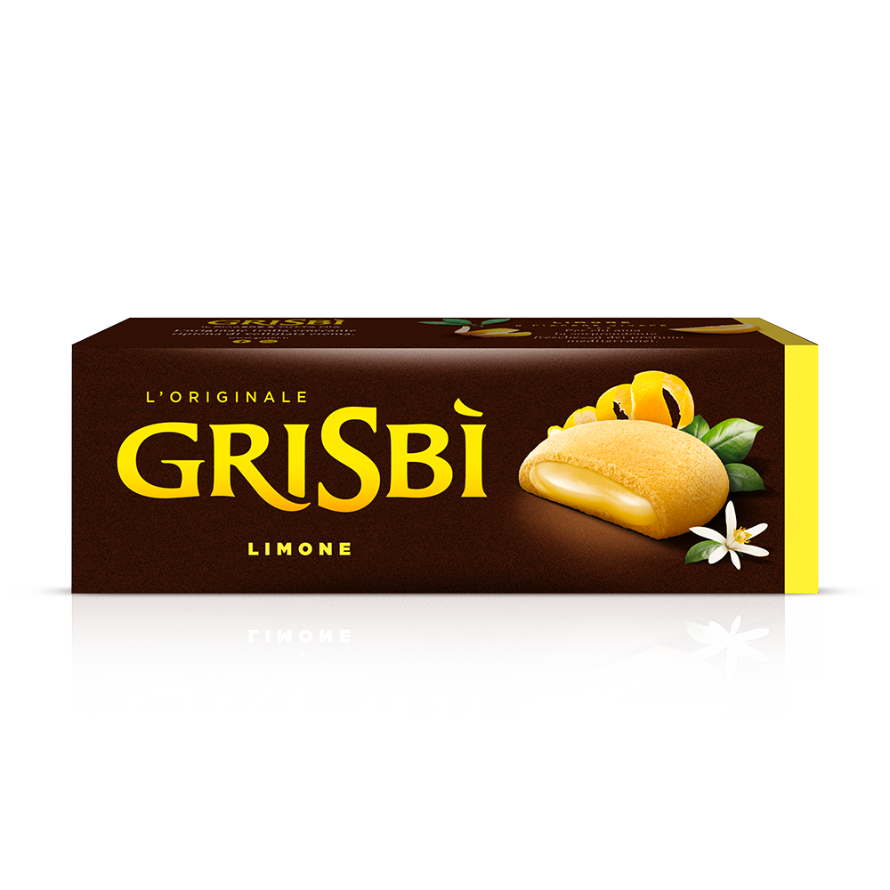 Grisbì lemon cream filled biscuits 135g pack