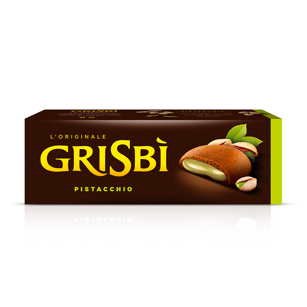 Grisbì pistachio cream filled biscuits 135g pack