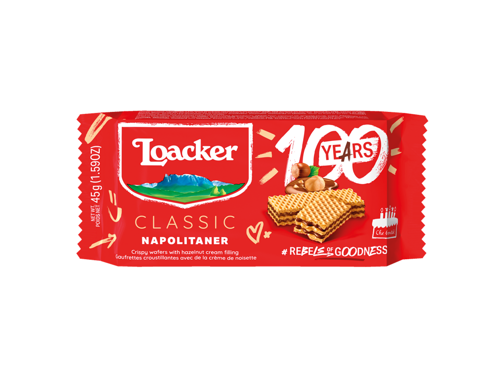 Loacker Classic Napolitaner hazelnut cream wafers pack