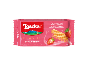 Loacker Classic Strawberry cream wafers pack