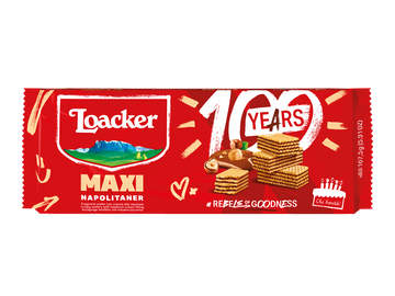 Loacker Maxi Napolitaner hazelnut cream wafer bar