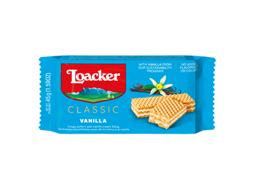 Loacker Classic Vanilla cream wafers pack